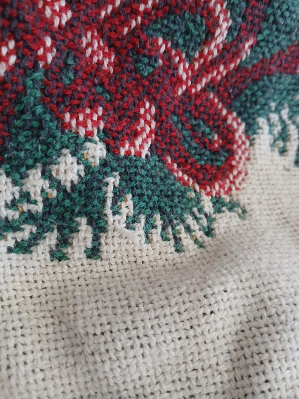 Vtg Crown Crafts Vintage Blanket Woven Cotton Fringe Train 55x42 Grandmacore